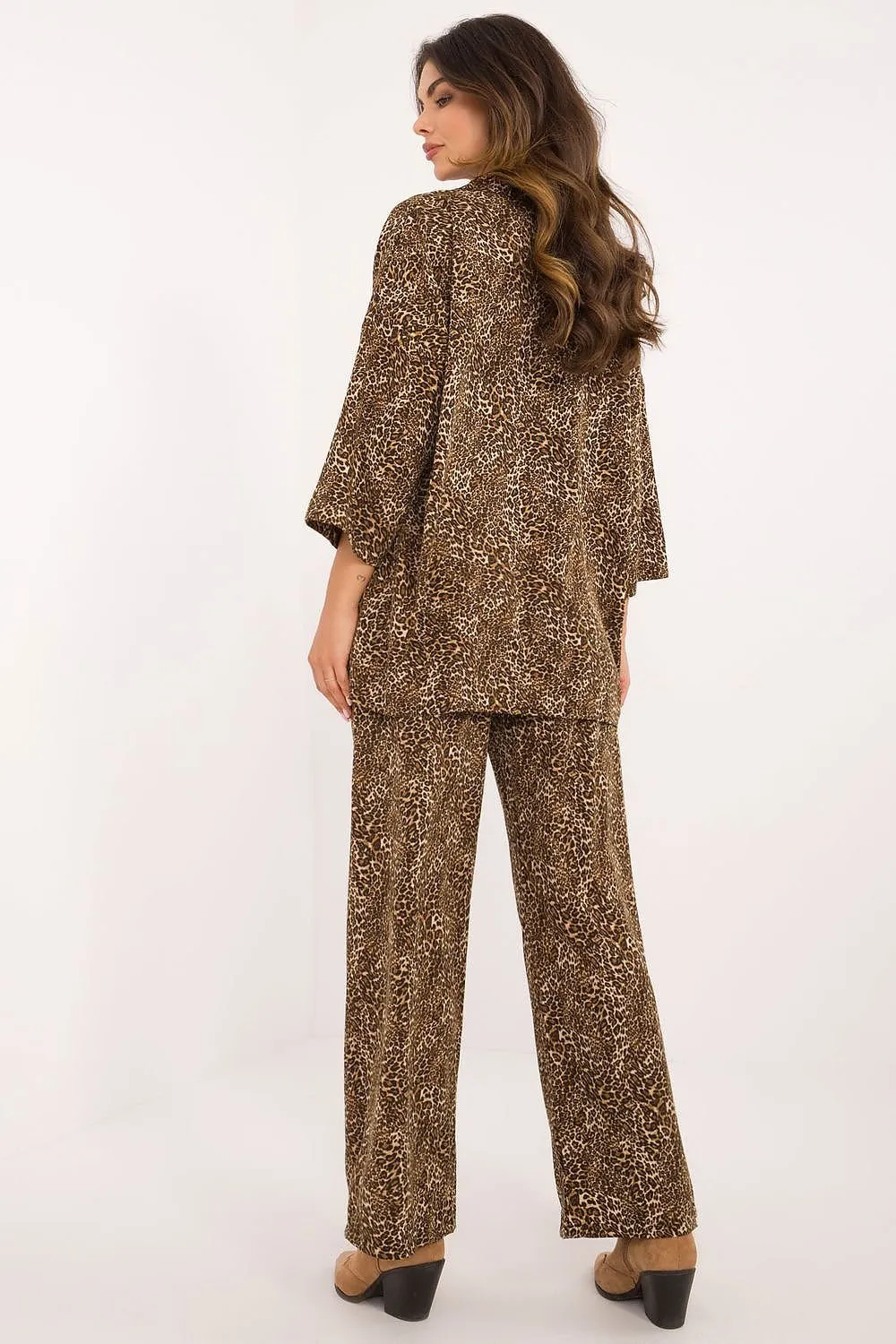 3/4 length sleeves shirt and pants casual set