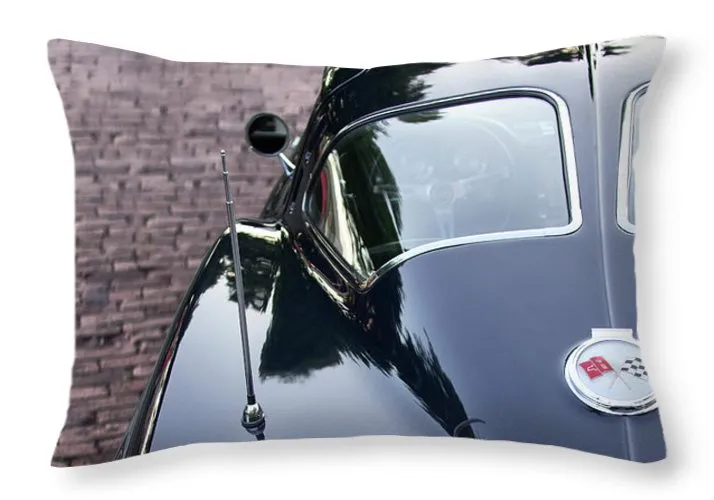 63 Split Window Corvette Throw Pillow