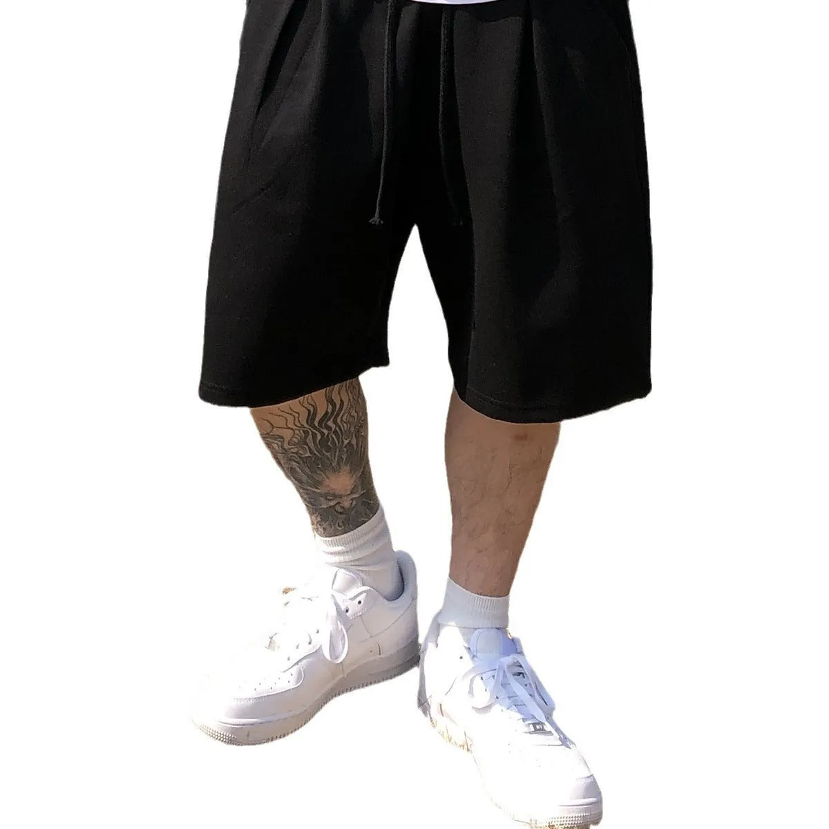 American Street Fitness Sports Loose Shorts Men