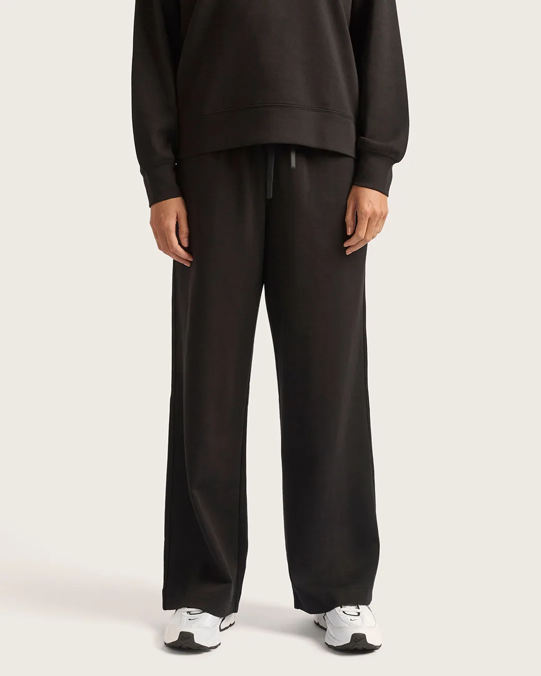 Bamboo CloudKnit Women's Straight Leg Sweat Pants - Black