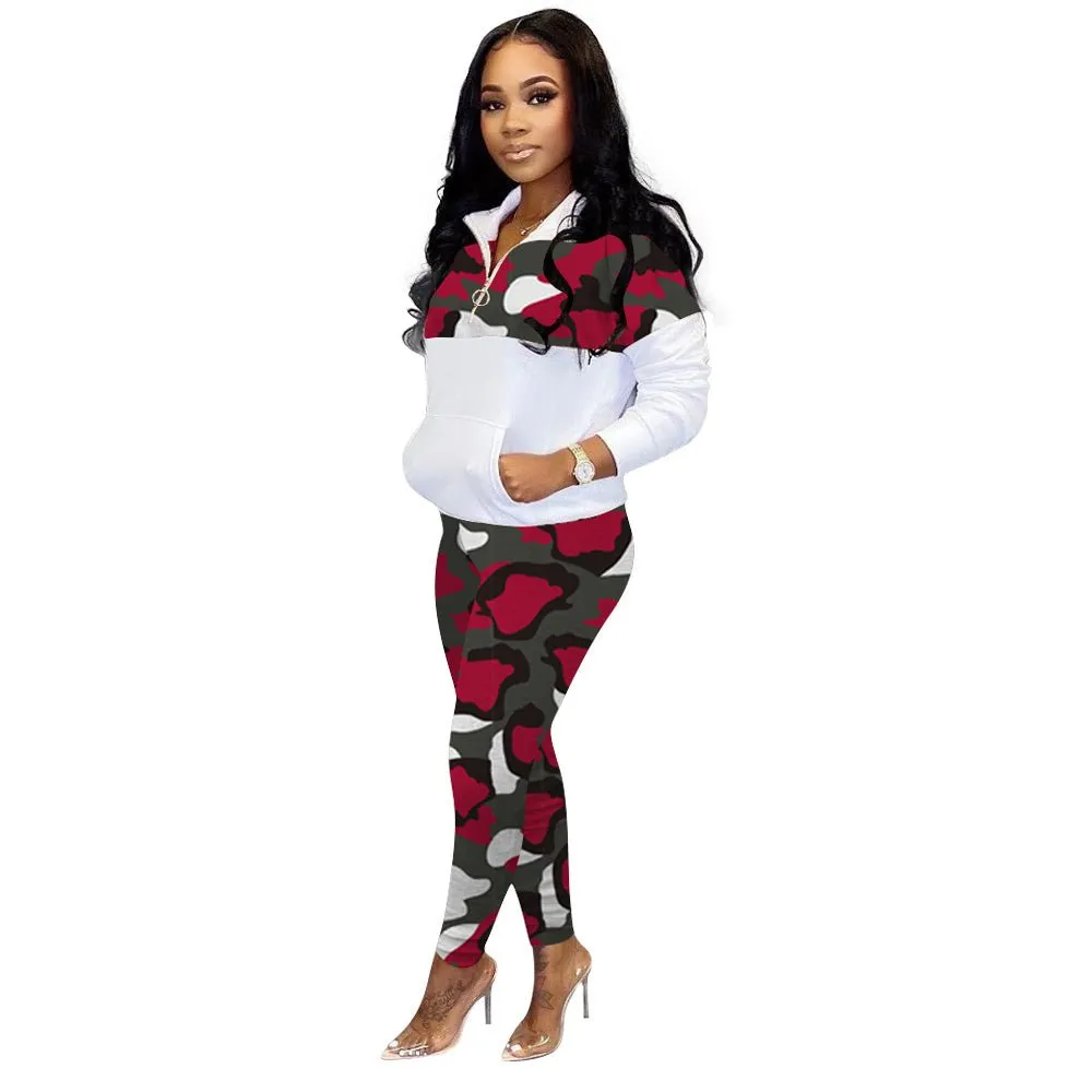Camouflage fashion casual suit