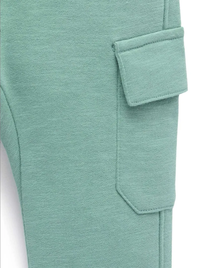 Cargo Track Pant - Pea Green