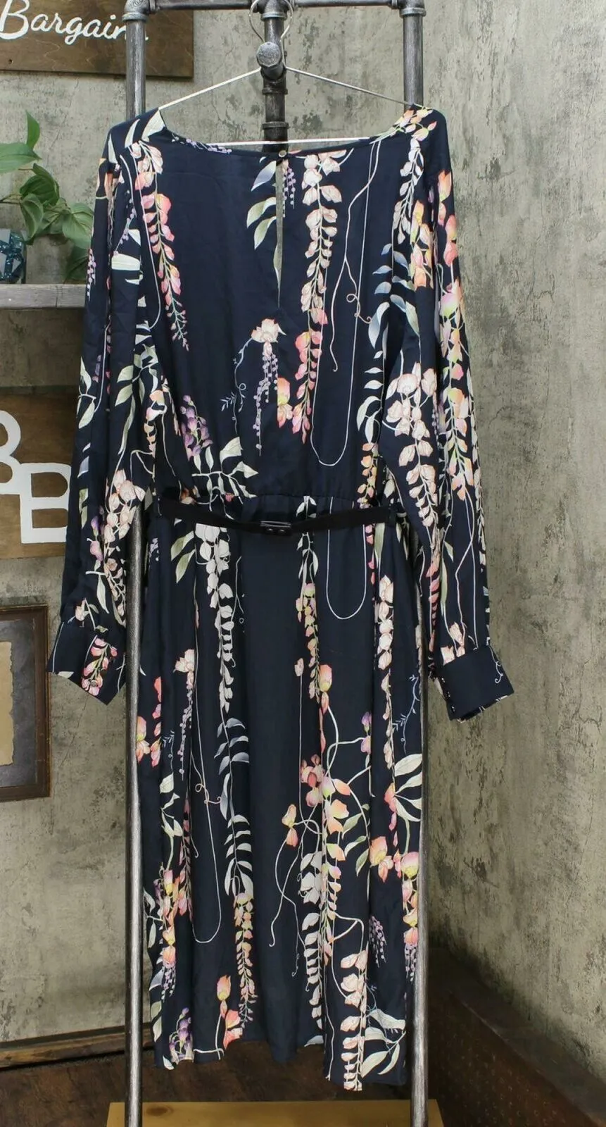 City Chic Women's Trendy Plus Size Floral Vine Dress Navy XXL (24W)