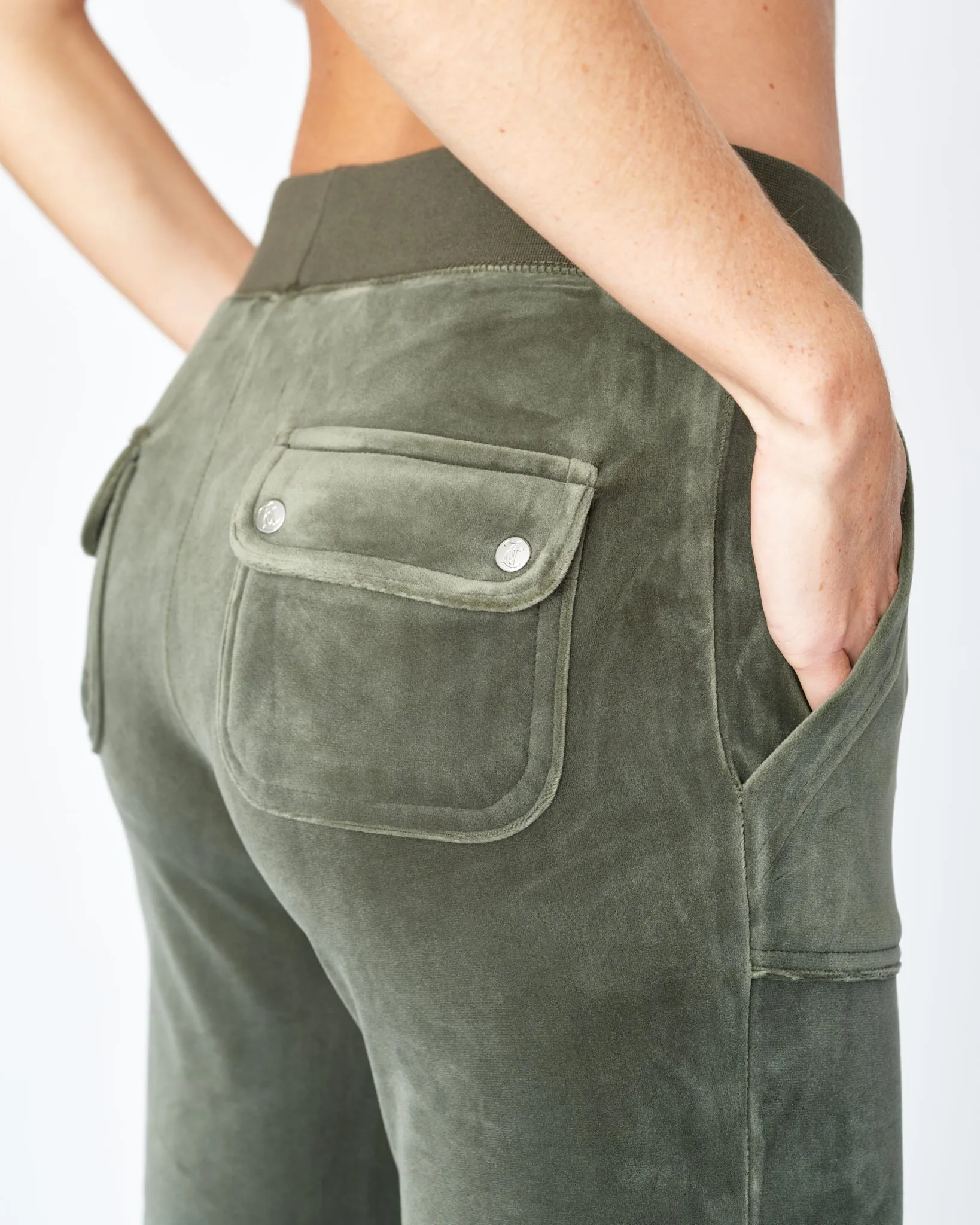Classic Velour Del Ray Pant Dark Moss
