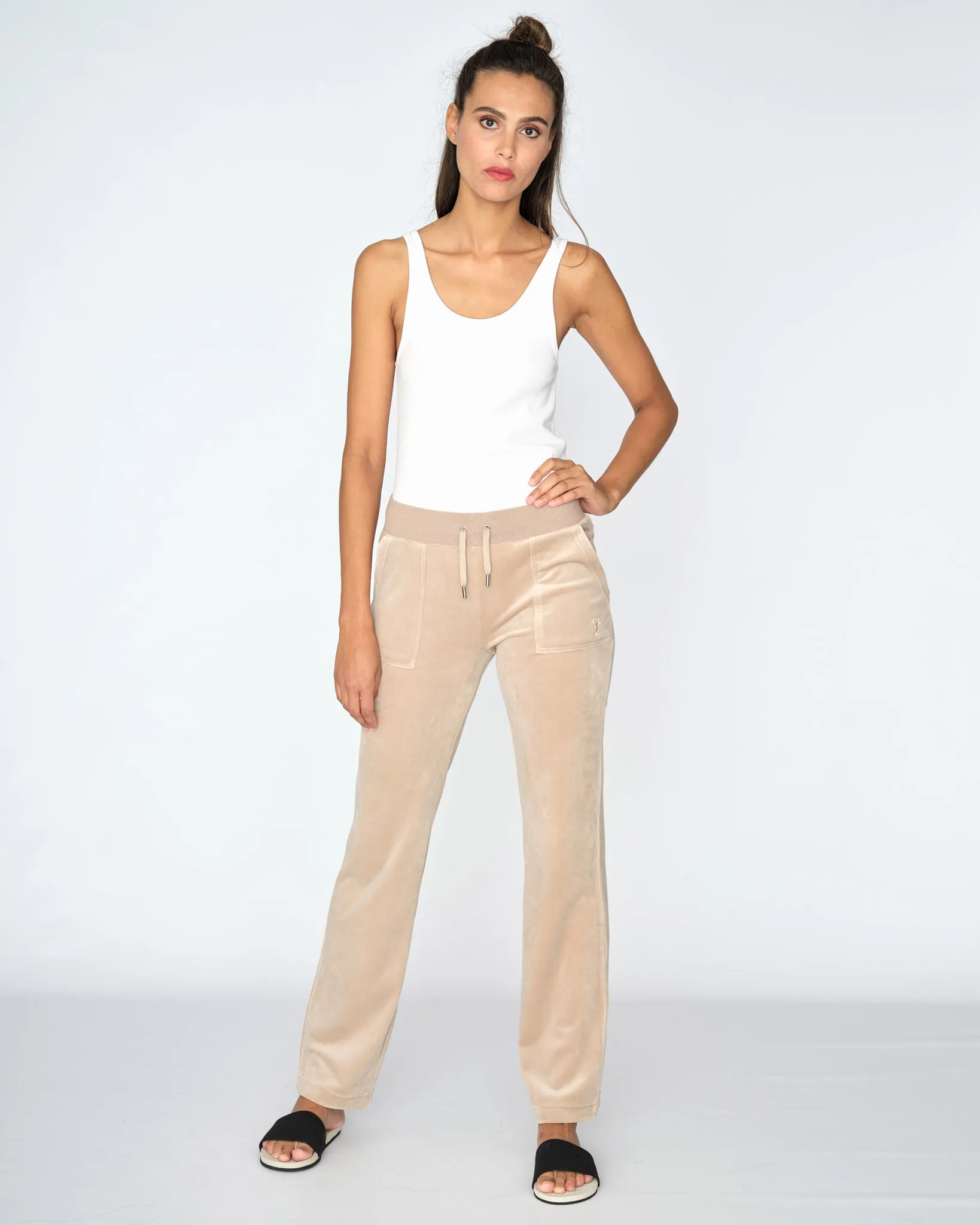 Classic Velour Del Ray Pant Warm Taupe