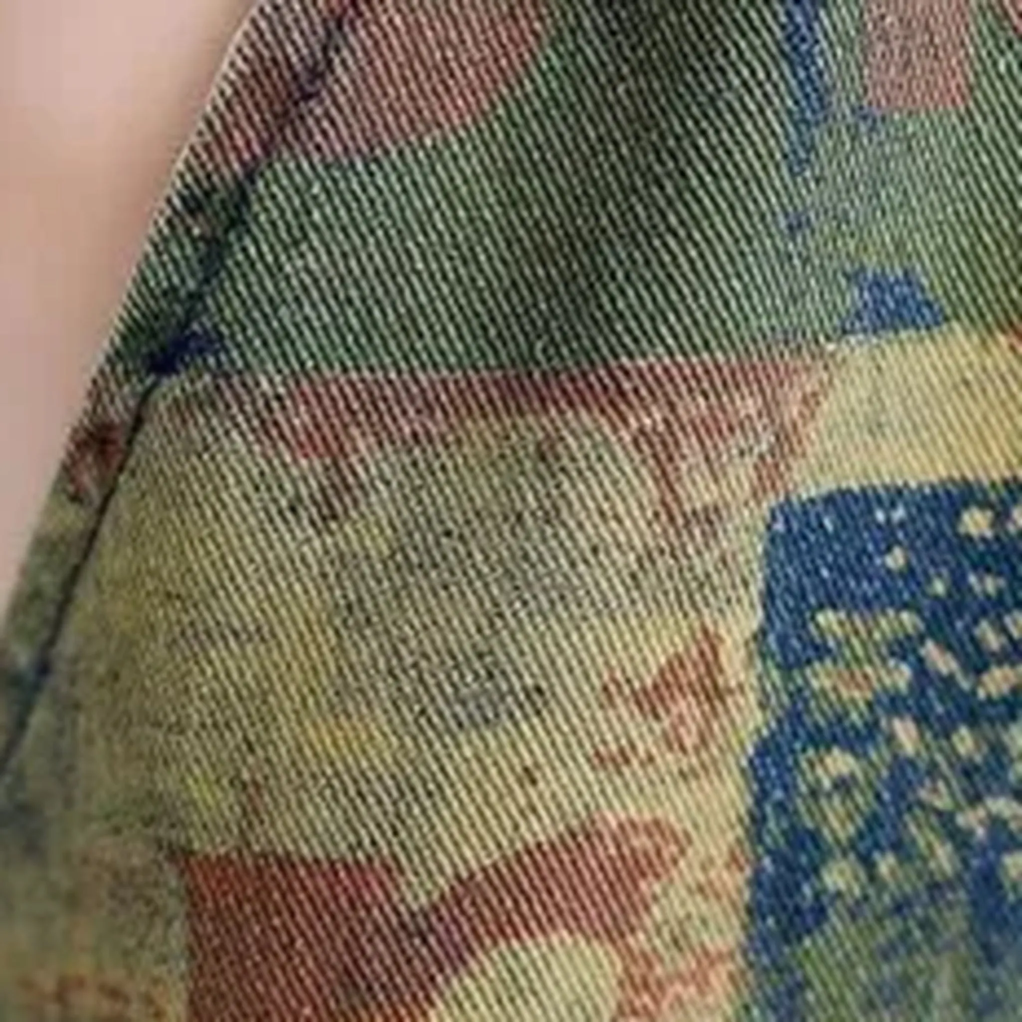 Colorful baggy-fit patchwork women's denim bib