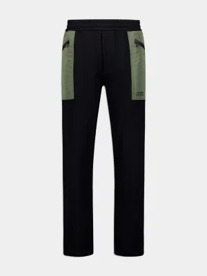 Contrast-Pocket Cotton Track Pants