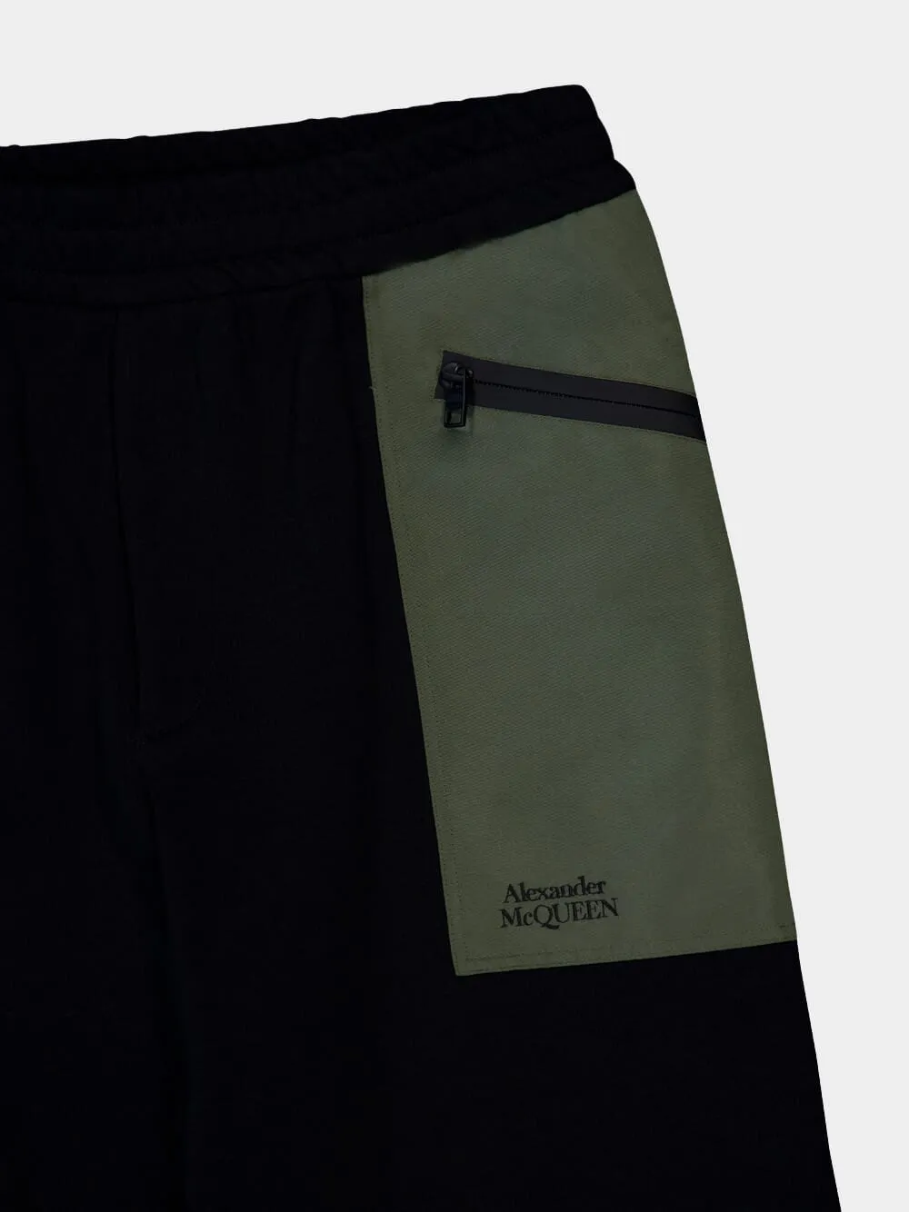 Contrast-Pocket Cotton Track Pants