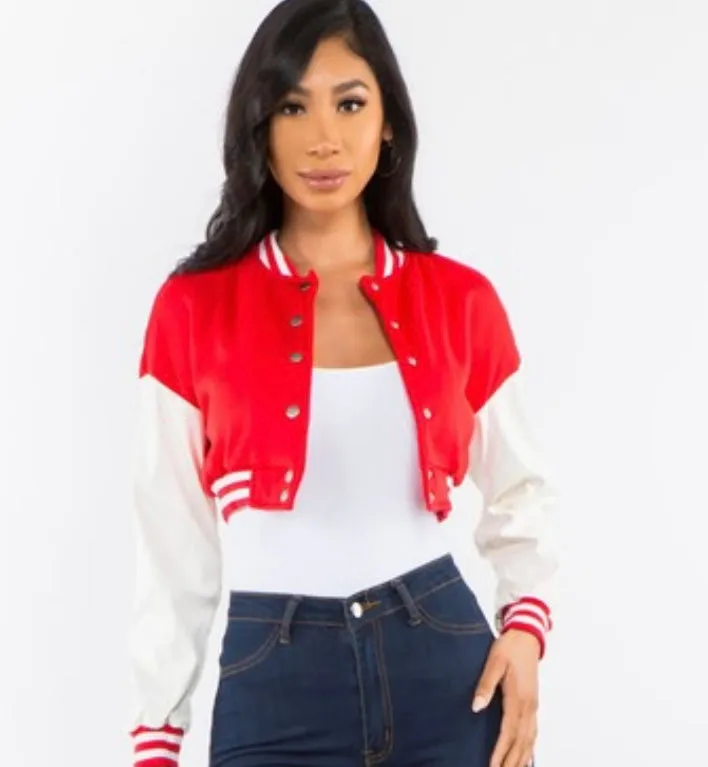 Cropped Varsity Jacket