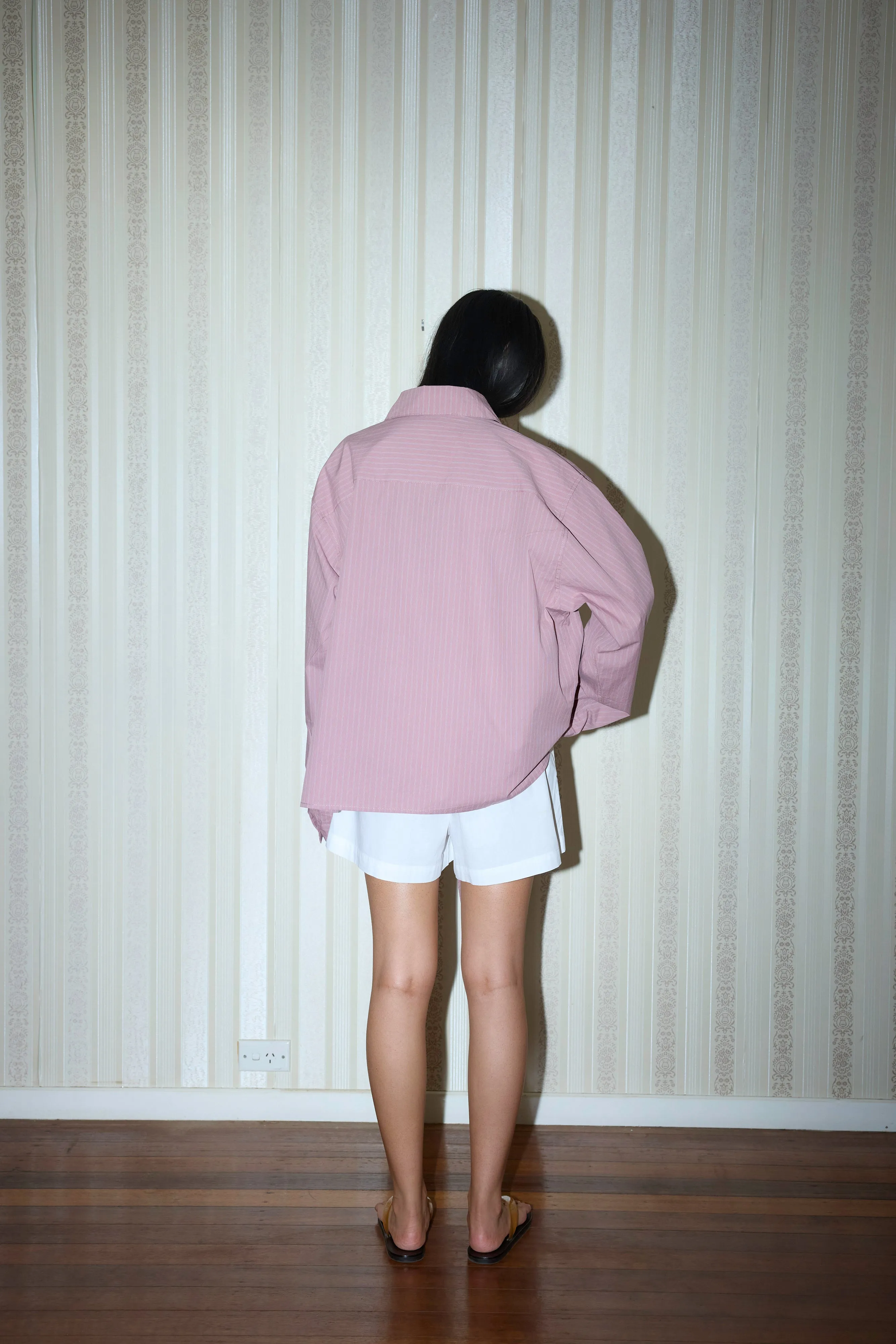 Deiji Studios | Arch Tie Shirt in Salt Stripe