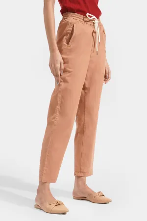 Drawstring Waist Cropped Cozy Pants