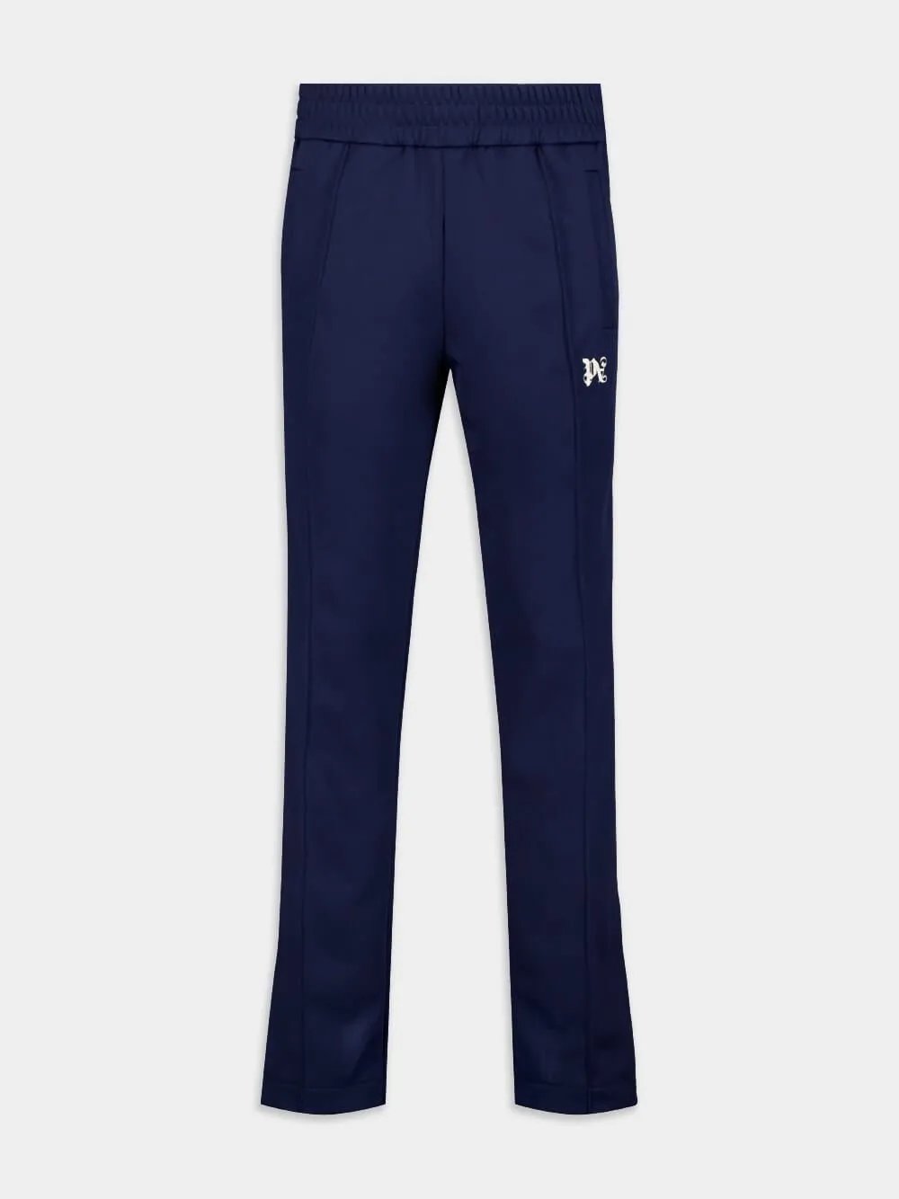 Embroidered-Monogram Track Pants