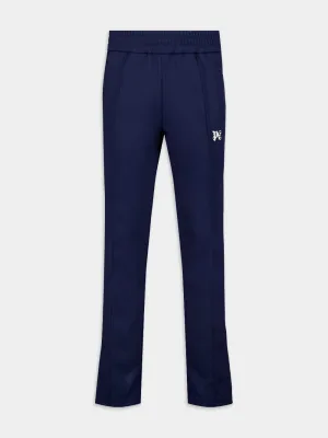 Embroidered-Monogram Track Pants