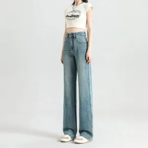 Fashionable Narrow Wide-leg Jeans For Women