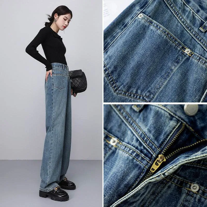 Fashionable Narrow Wide-leg Jeans For Women