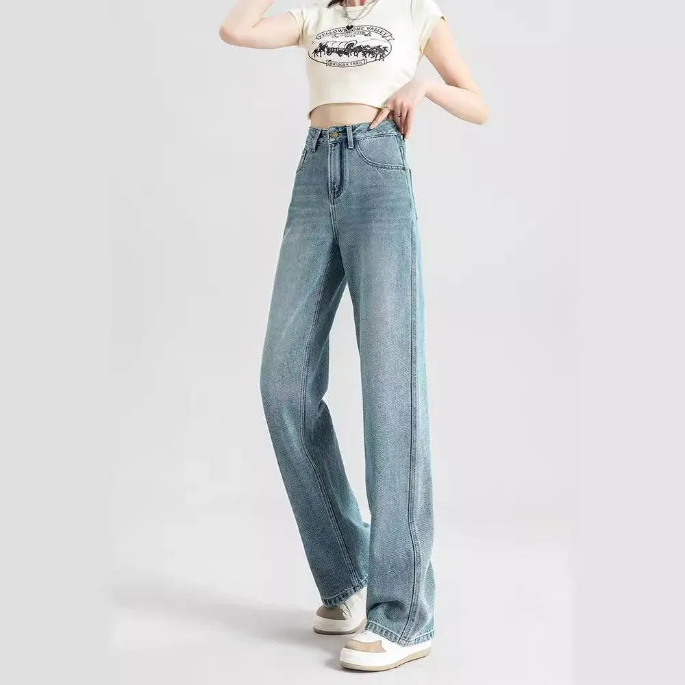 Fashionable Narrow Wide-leg Jeans For Women
