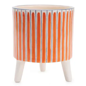 Footed Stripe Planter (Set of 2)