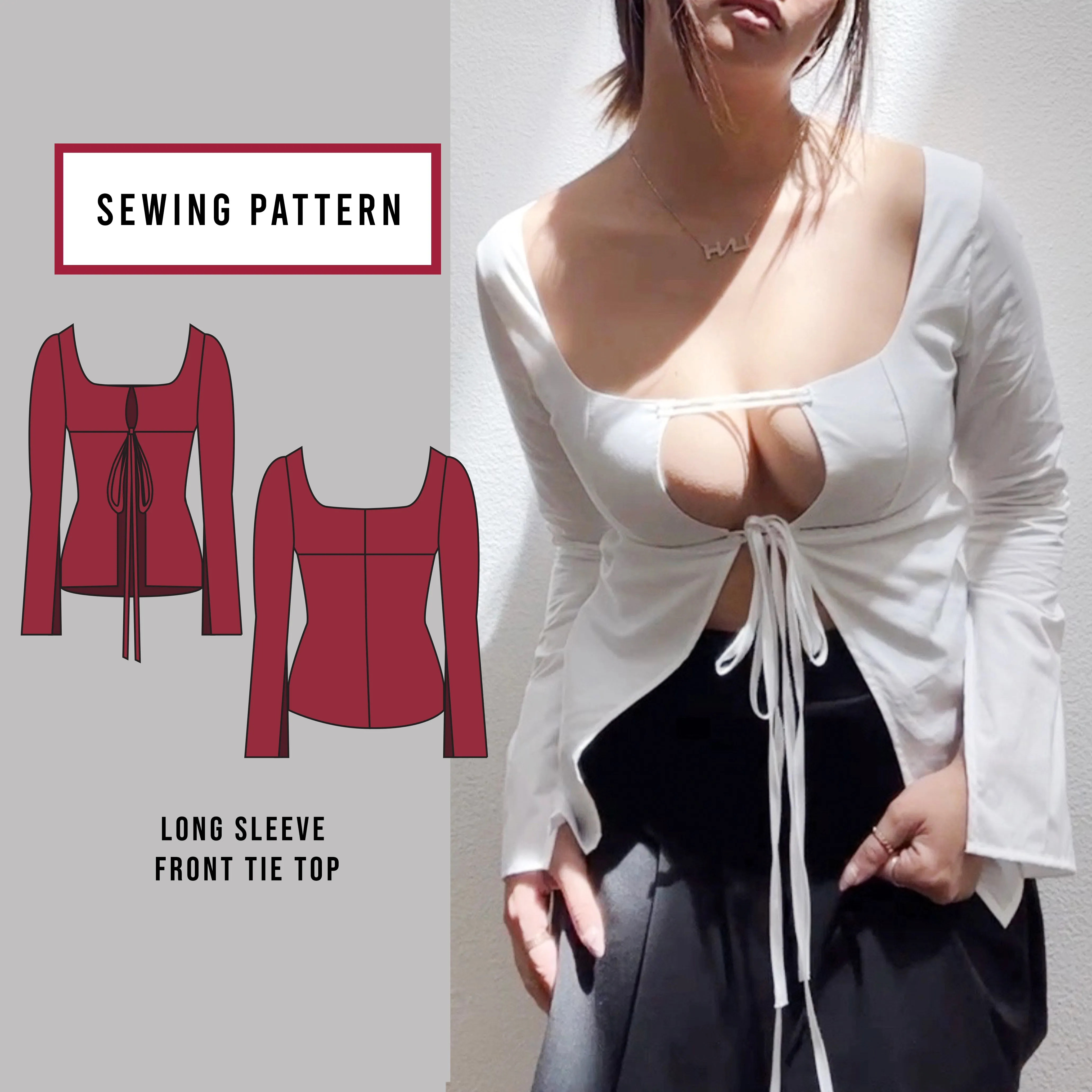 Front Tie Top Sewing Pattern