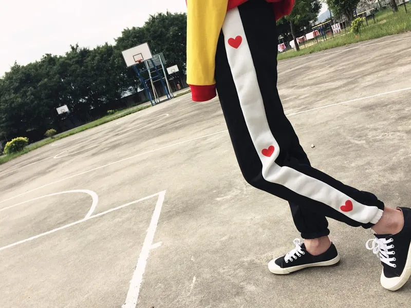 Harajuku pants with hearts