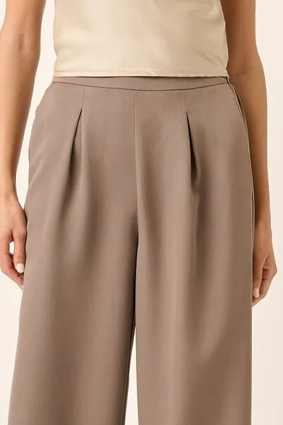Hazel Blues® |  Mittoshop Inverted Pleat Detail Wide Leg Pants