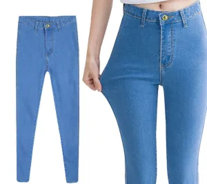 high Elastic Slim Denim Pencil Jeans Long Women Jeans 7 Sizes Pencil Pants Trousers Skinny high waist jeans Woman