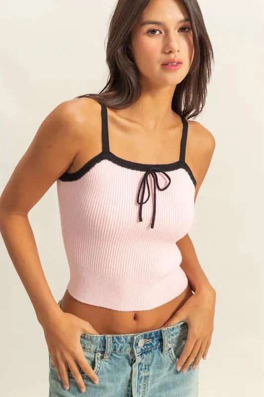 HYFVE Square Neck Ribbed Knit Cami