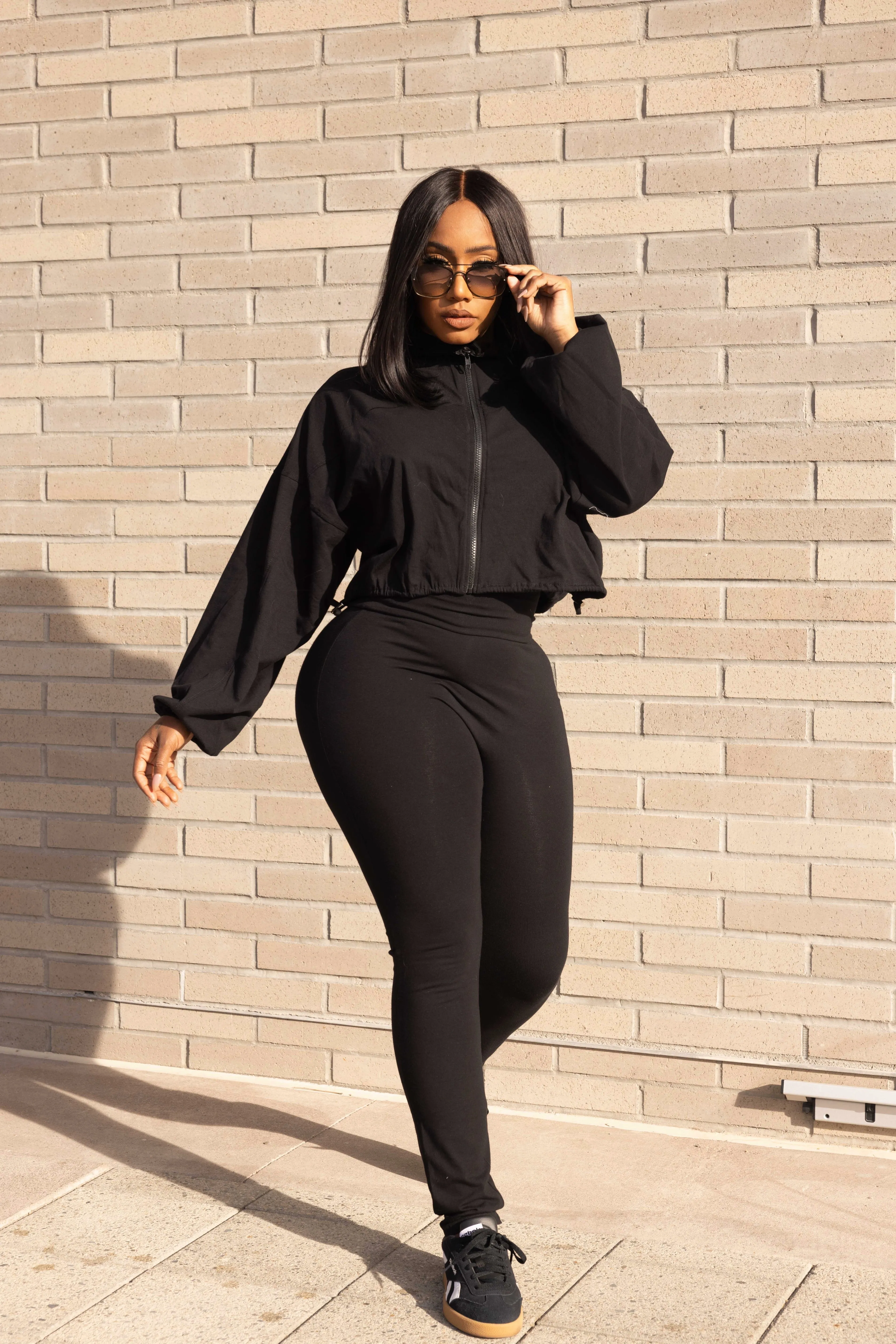 IOTA  JACKET AND LEGGING 2PC SET -BLACK