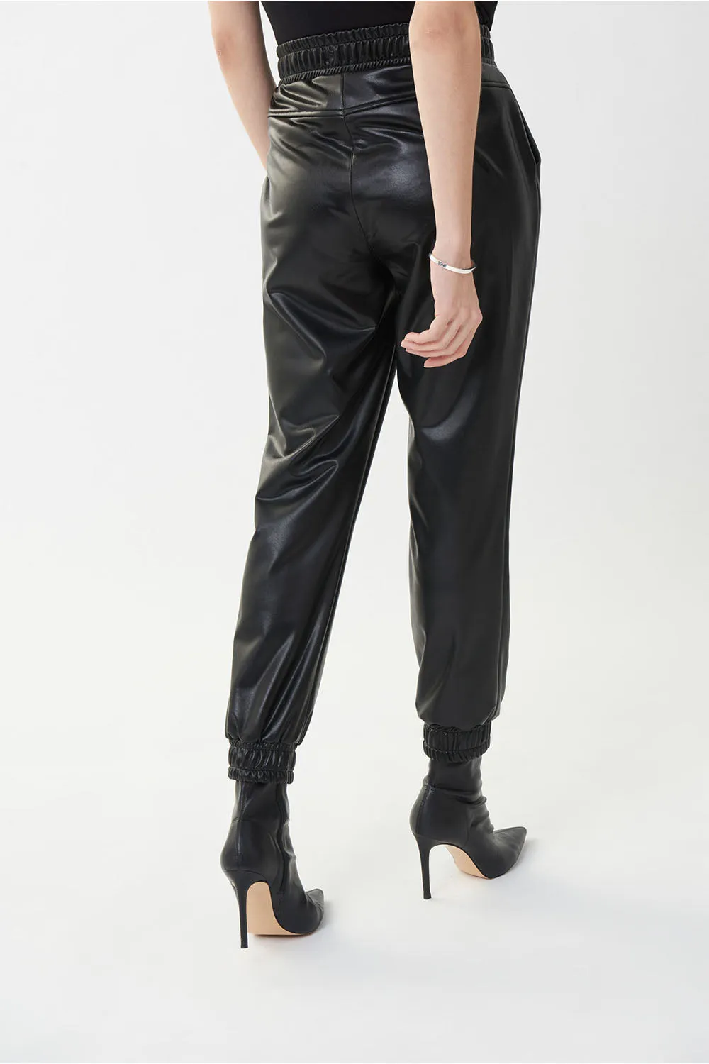 Joseph Ribkoff Faux Leather Jogger Jr223166