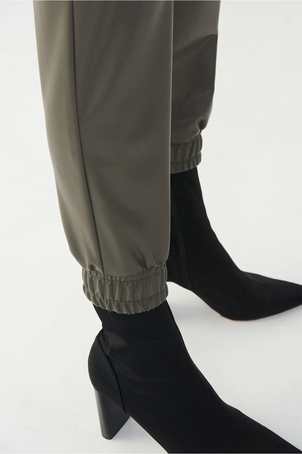 Joseph Ribkoff Faux Leather Jogger Jr223166