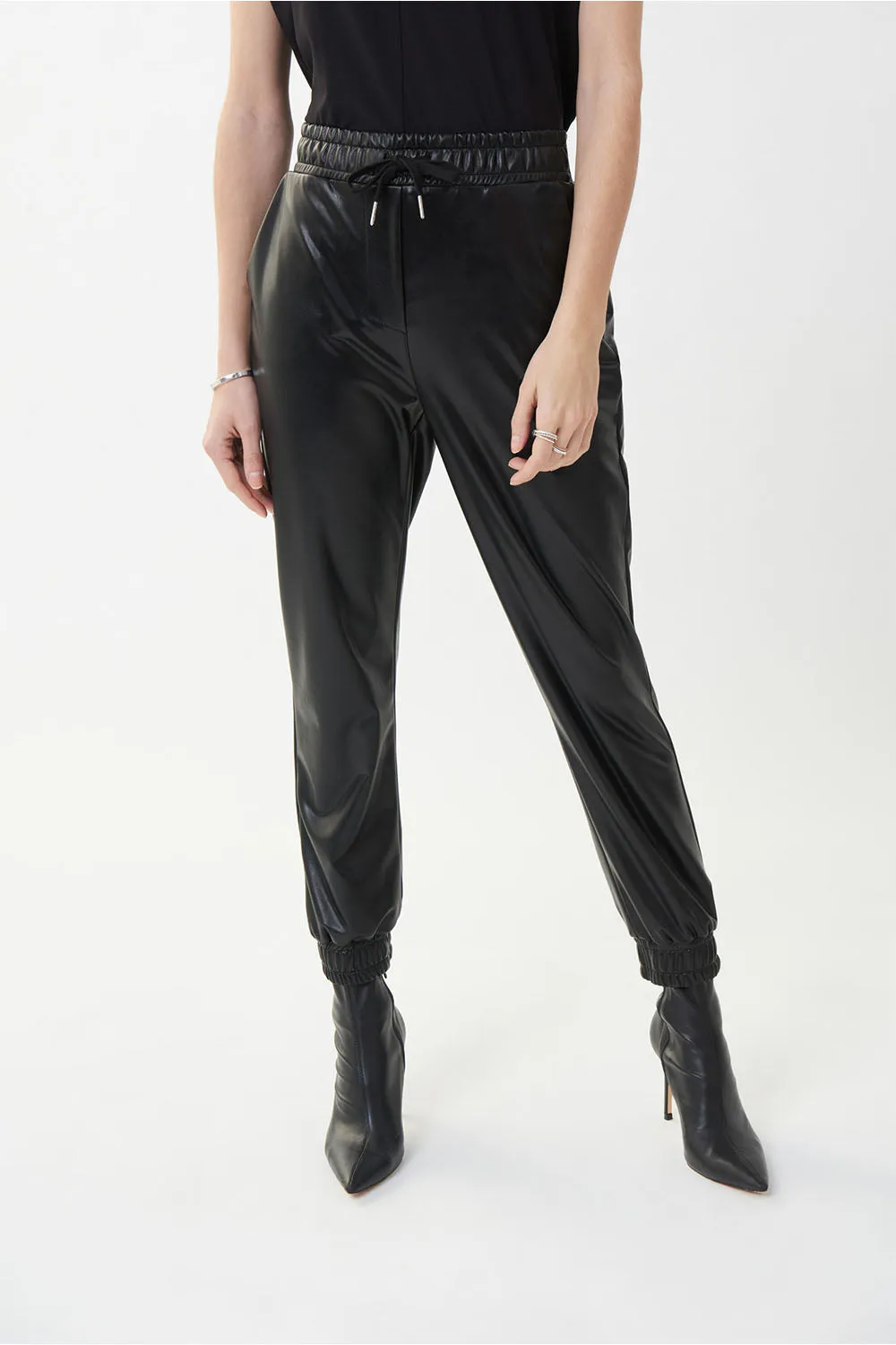 Joseph Ribkoff Faux Leather Jogger Jr223166