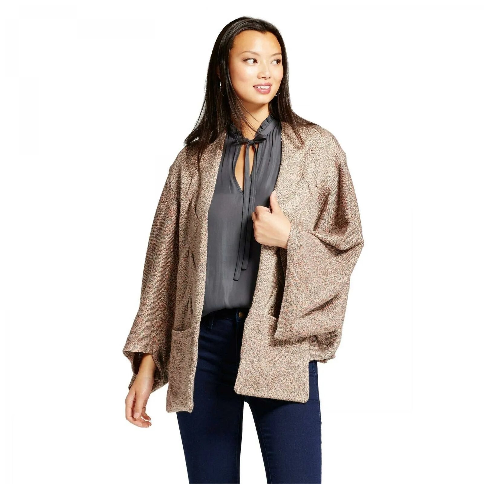 Knox Rose Women's Open Sweater Cardigan with Pockets