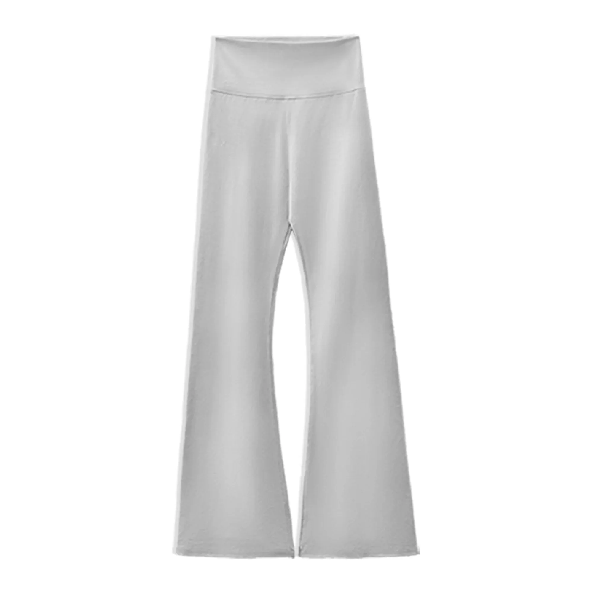 Maden Women Slim Yoga Pants Fitness Sports Black Trousers Slight Stretch High-waisted Flare Pants Female Solid Color Sweatpants