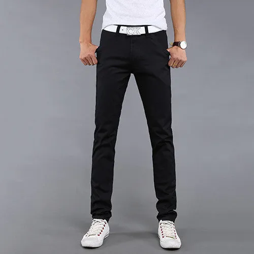 mens pants khaki fashion men's pants casual cotton man pants supply fit straight trouserss black and khaki