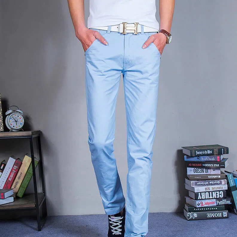 mens pants khaki fashion men's pants casual cotton man pants supply fit straight trouserss black and khaki