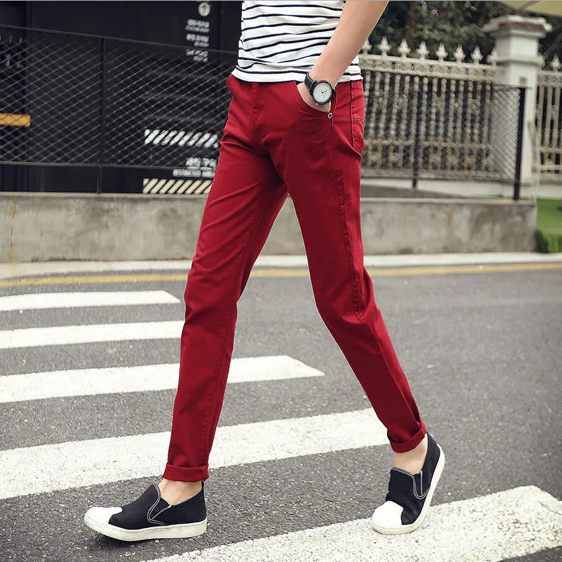 mens pants khaki fashion men's pants casual cotton man pants supply fit straight trouserss black and khaki