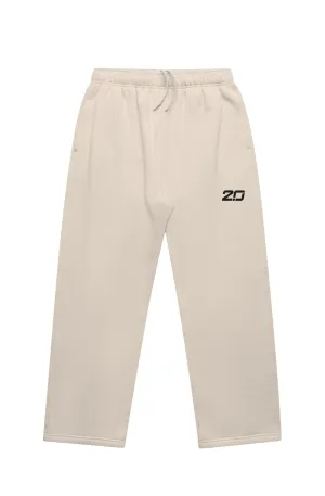 Mens Relax Cuffless Trackpants (Bone)