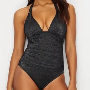 New with tags! Stunning Kenneth Cole Metallic one piece tummy toner swimsuit, Sz M! Retails $125 