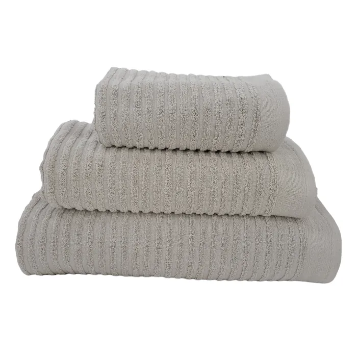 Nortex Horizontal Stripe Towel Stone 420GSM