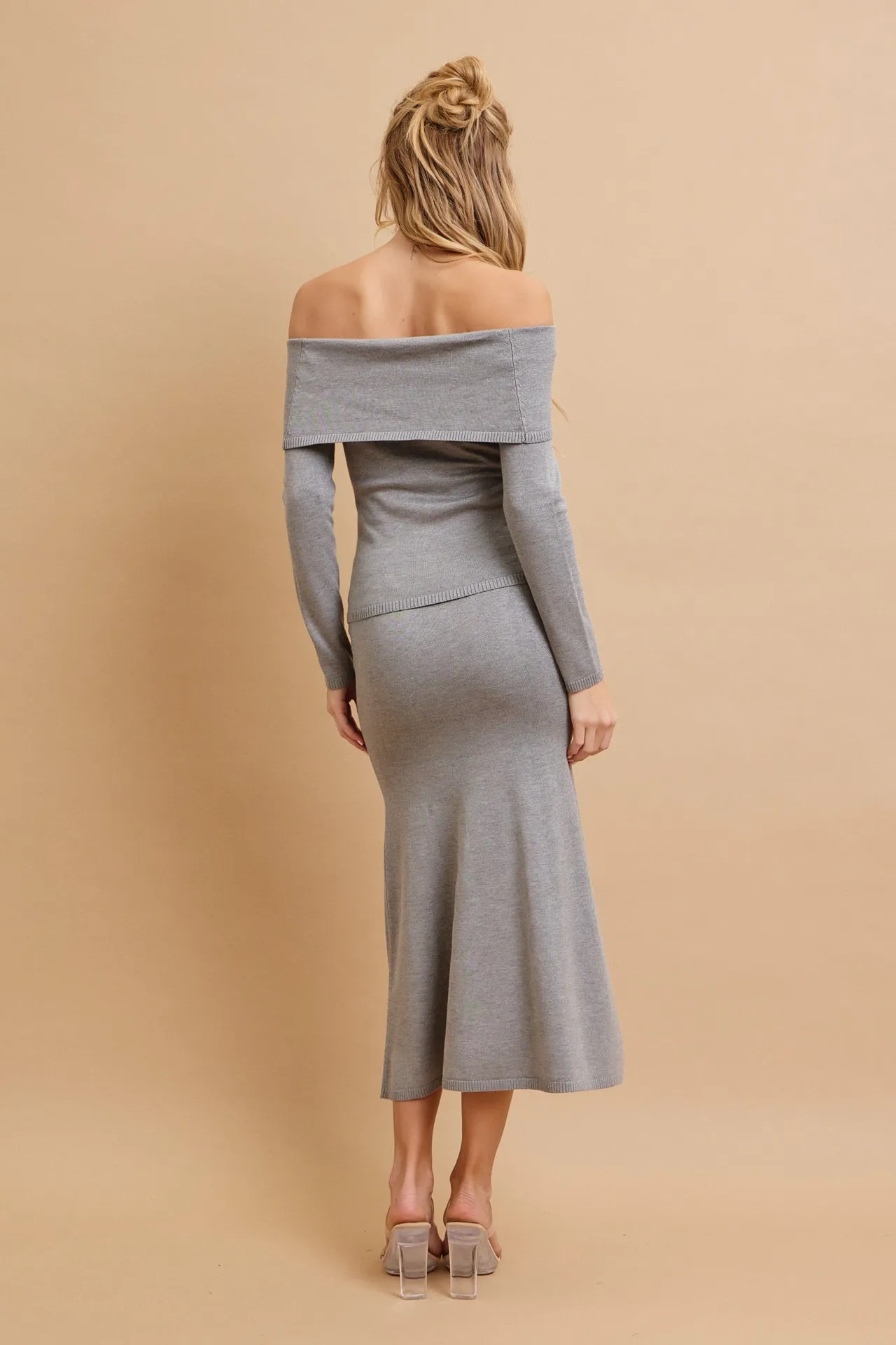 Off Shoulder Siren Top and Mermaid Midi Skirt Set