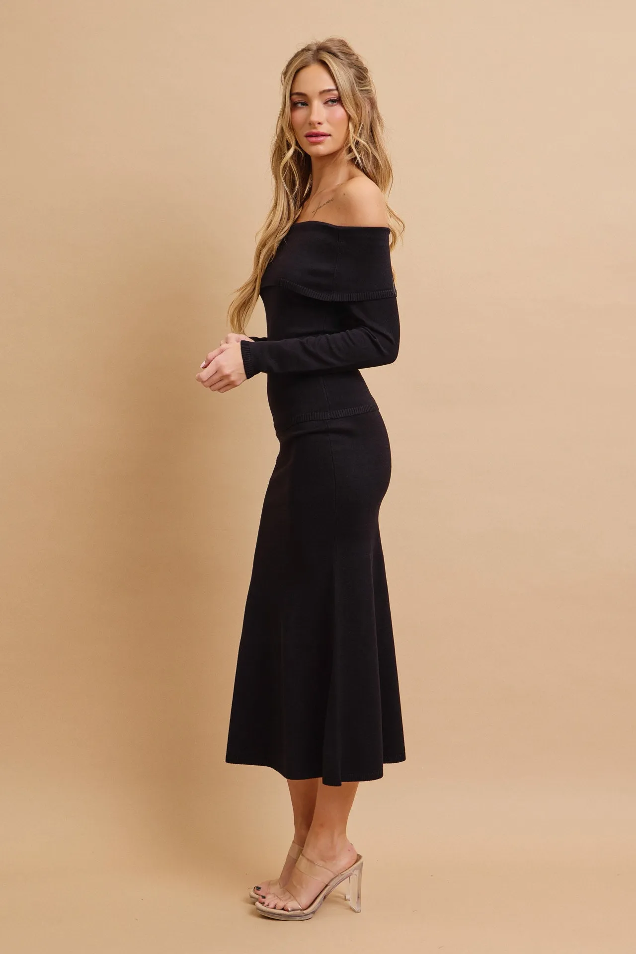 Off Shoulder Siren Top and Mermaid Midi Skirt Set