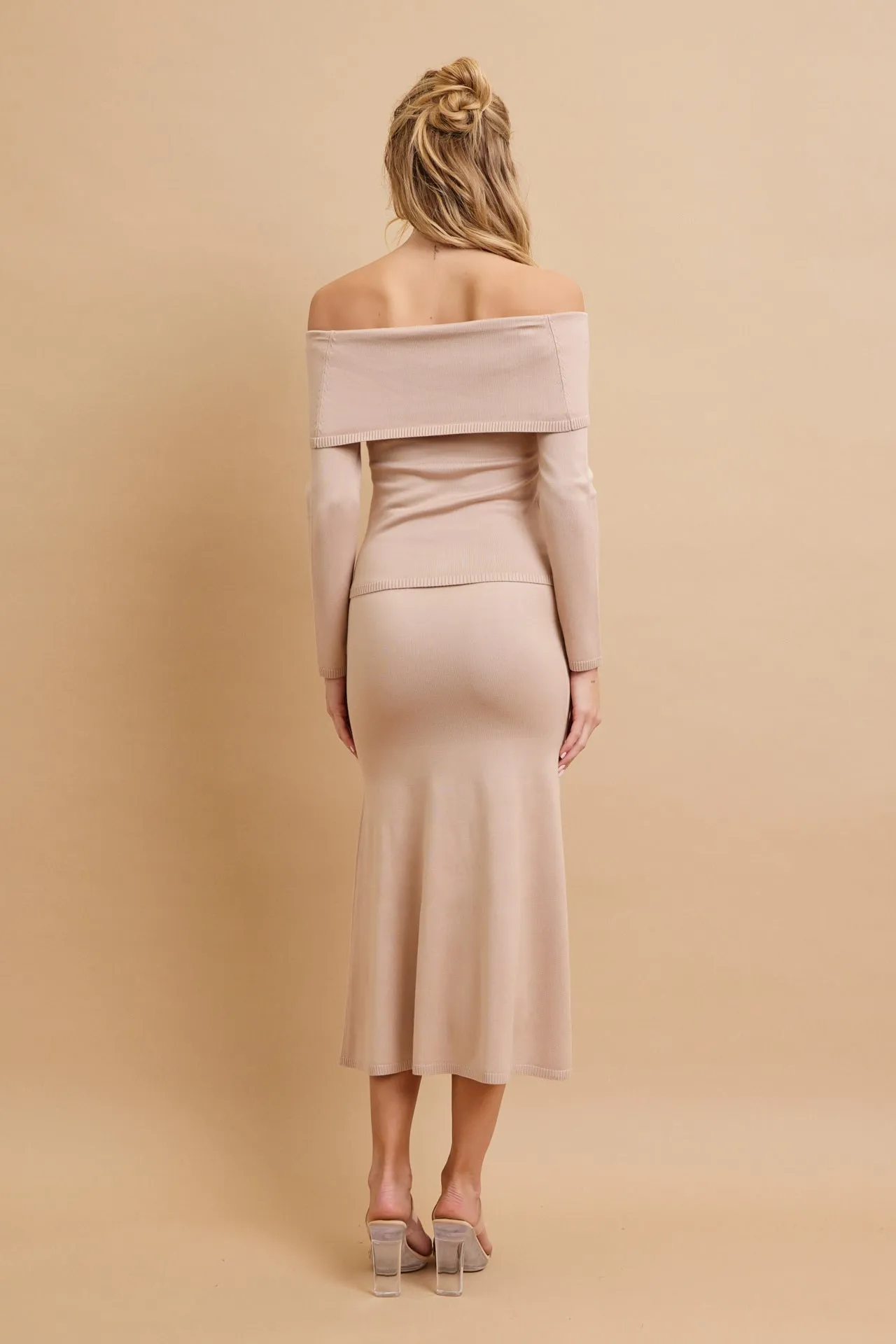 Off Shoulder Siren Top and Mermaid Midi Skirt Set