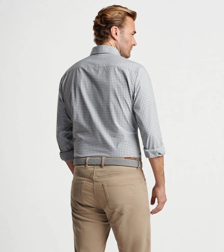 Peter Millar Murray Performance Poplin Sport Shirt - Dark Olive