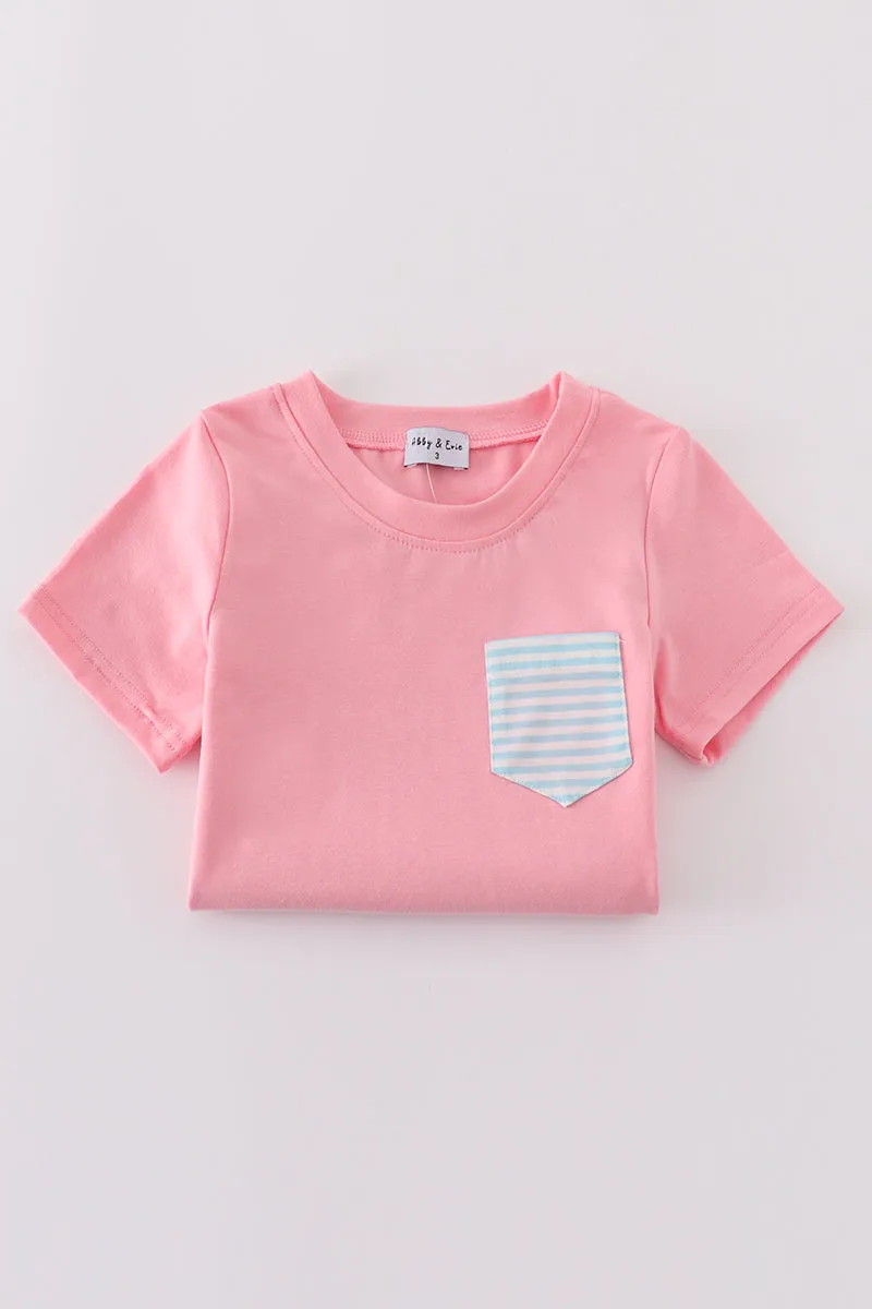 Pink stripe print set