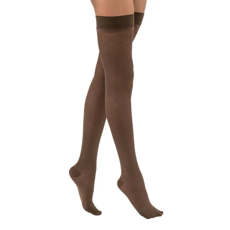 PR/1 JOBST ULTRASHEER WOMEN, THIGH HIGH, 15-20MMHG, LG, ESPRESSO, CLOSED TOE