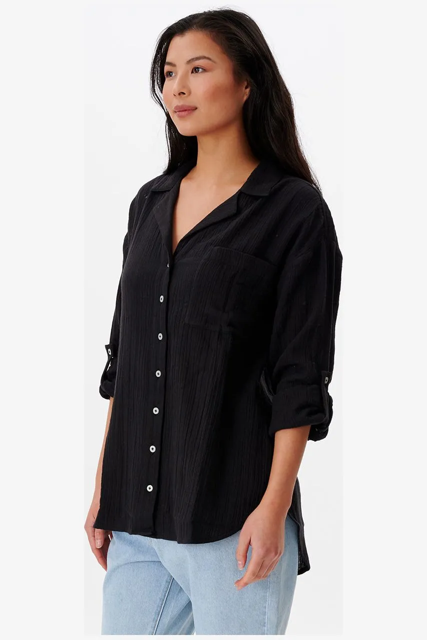 PREMIUM SURF L/S BT SHIRT - BLACK