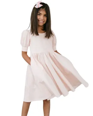 Puff Dress in Cady Stripe
