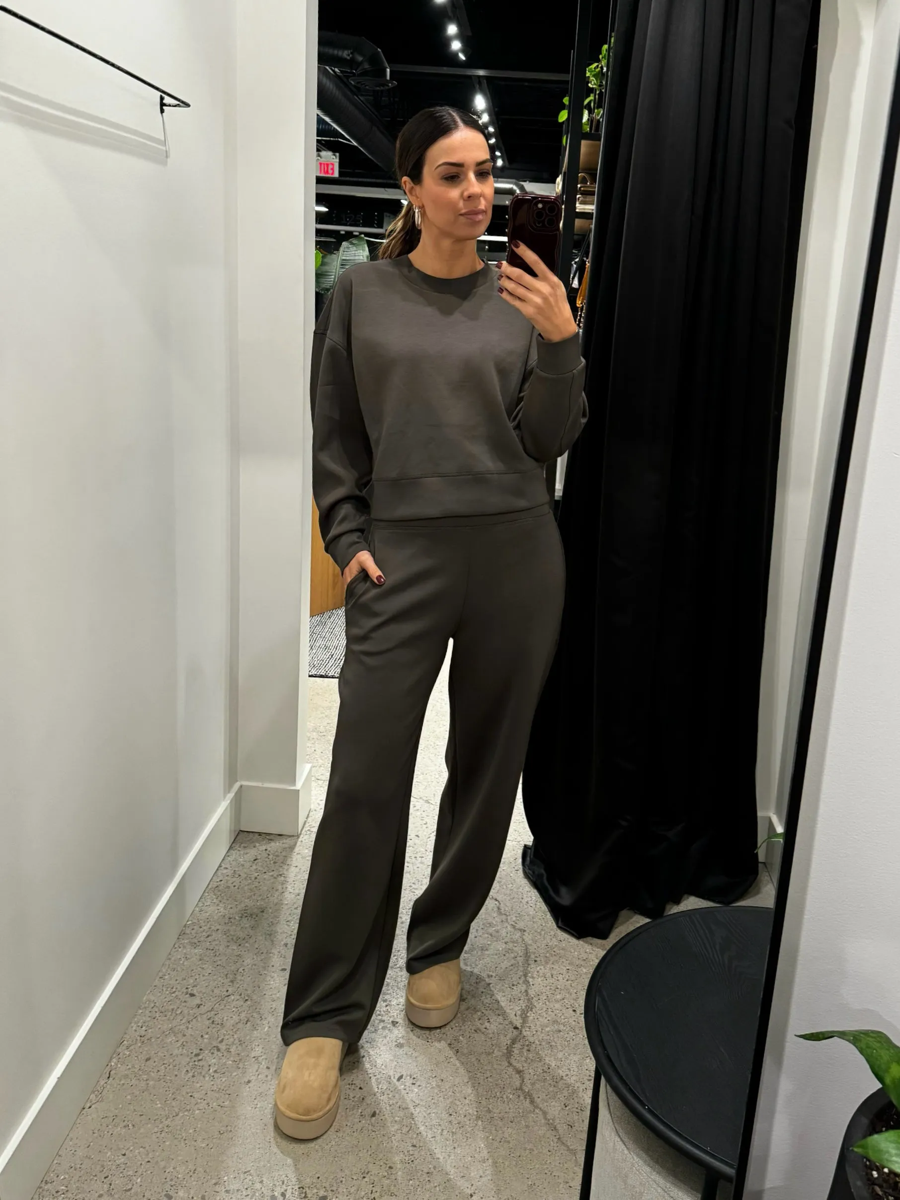 RD STYLE Long Sleeve Pullover and Wide Leg Pant Set