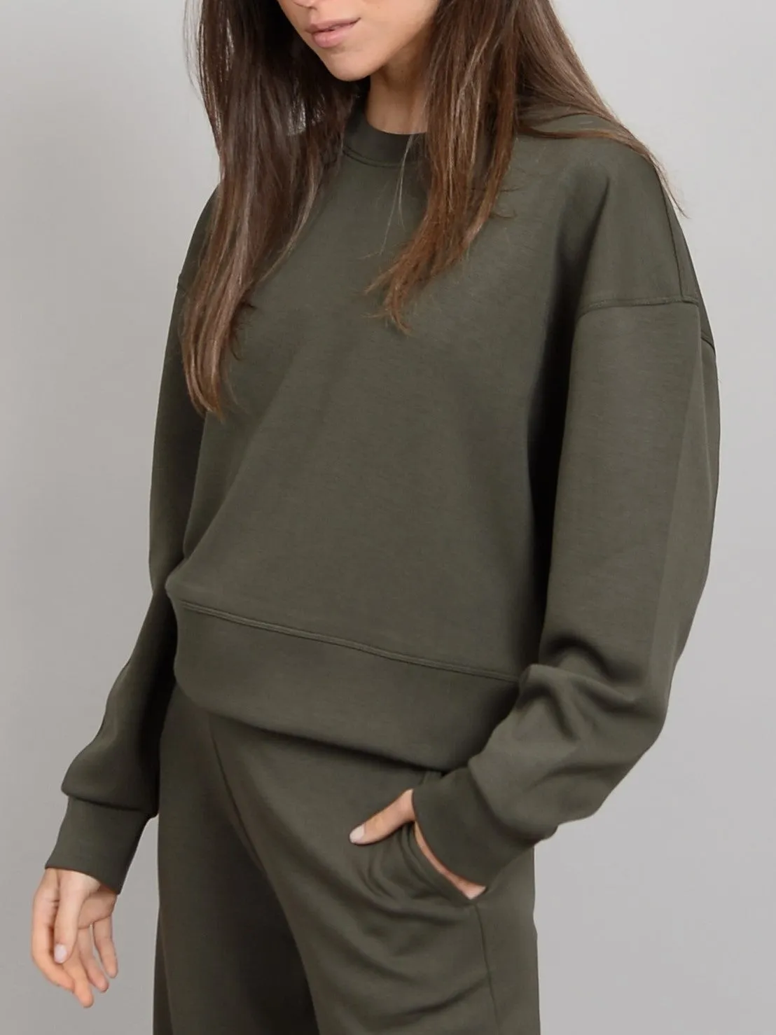RD STYLE Long Sleeve Pullover and Wide Leg Pant Set