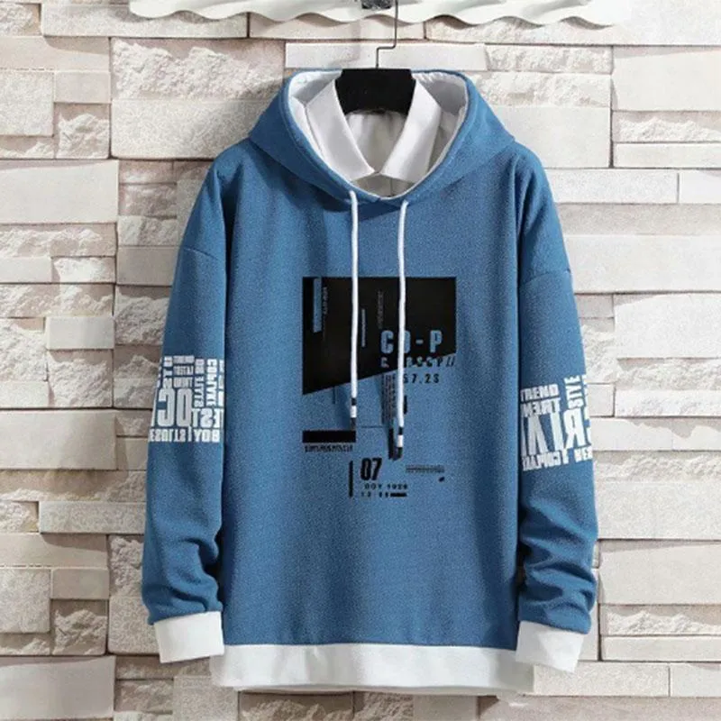 Sports Suits Men's Spring and Autumn Solid Color Korean Version Casual All-match Trend Hooded Sweater Leggings Trousers Two-piece Set