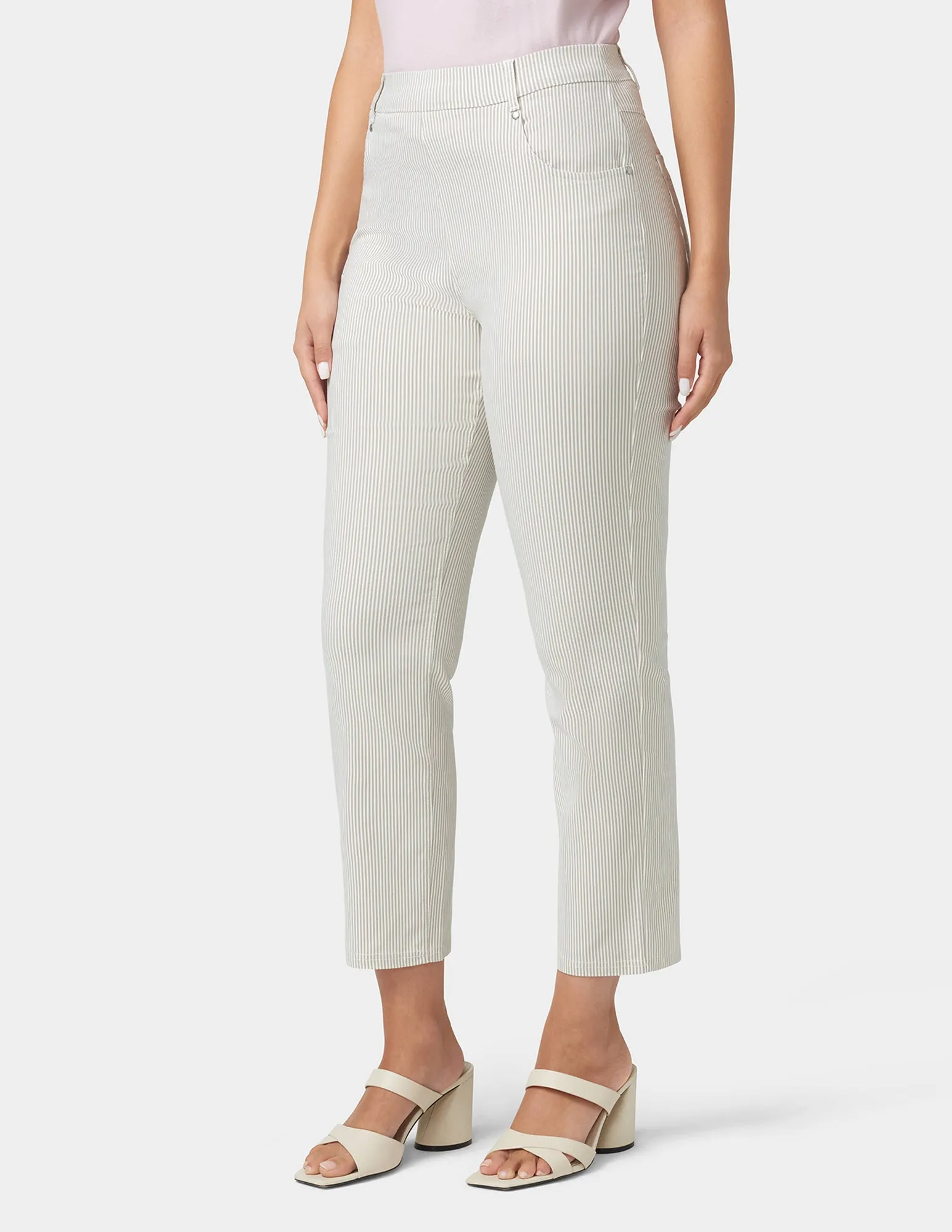 Spring Stripe Cigarette Pants